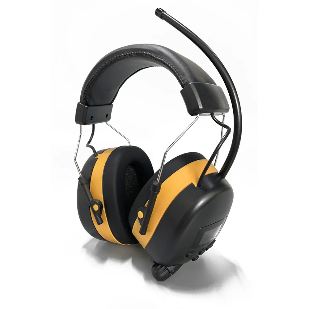 Digital FM Stereo Radio Ear Muffs NRR 30dB Ear Protection for Mowing Professional Hearing Protector Radio Headphone