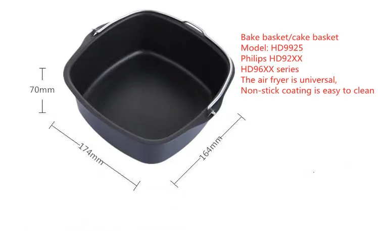 Philips Air Fryer Baking Basket Accessories Double Layer Grill Special for HD96 SeriesHD92 SeriesHD97