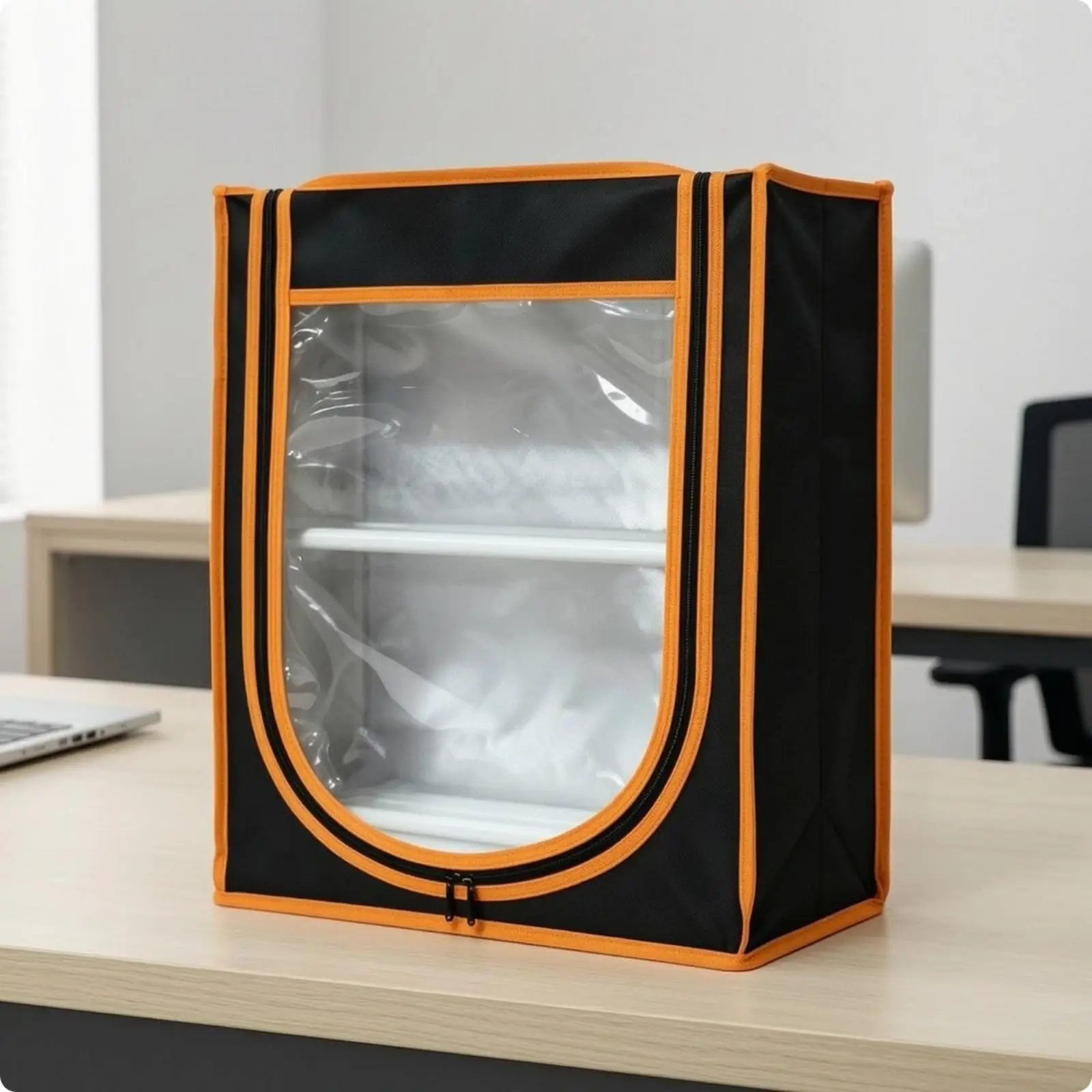 Filament Storage Box Dustproof Filament Organizer Zipper-Sealed Organizer with Window for Additive Manufacturing Hobbyists,