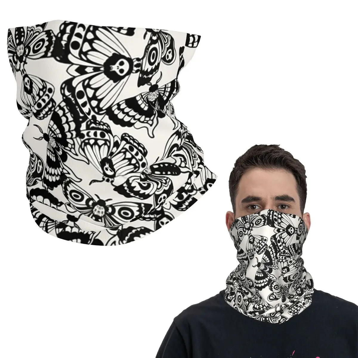 

Бандана с бабочкой и черепом, гетры с принтом, маска, шарф, многофункциональный головной убор для мужчин, женщин, взрослых, зима
