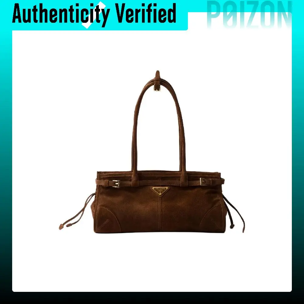PRADA Bonnie Suede Leather Handbag Shoulder Bags Medium Women's Cocoa Brown 1BA426_2C4S_F0324_V_MOO
