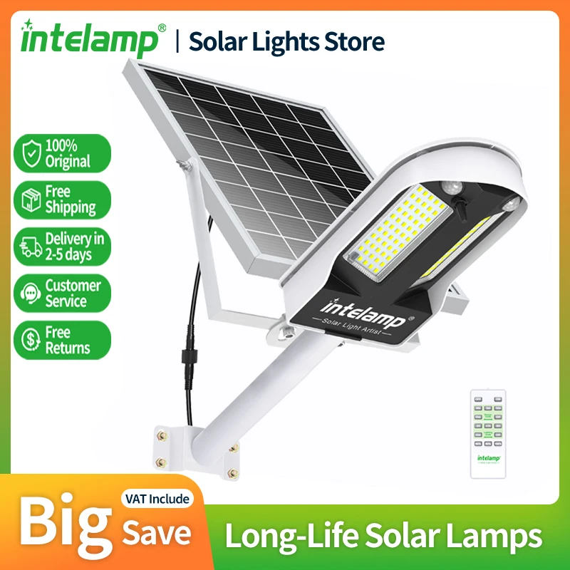 Lumière de sécurité solaire extérieure 3000LM 12500mA Double 180° Lampe solaire de rue à détecteur de mouvement, étanche et connectable,pour jardin, cour,garage lampe extérieur solaire lampe solaire
