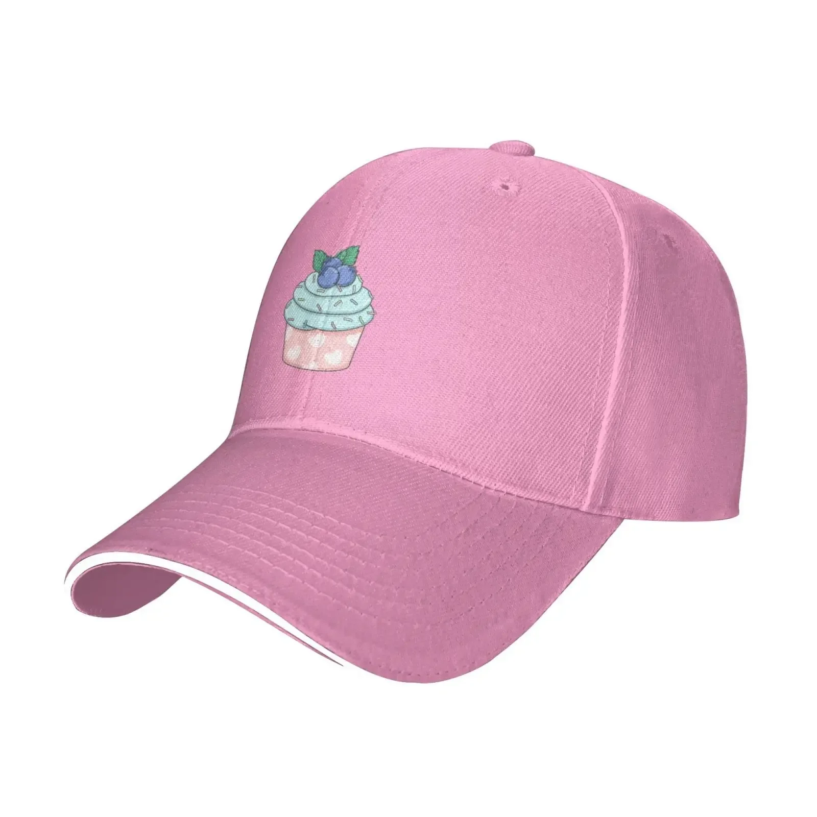 Cute Cup cakes with Blueberries Baseball Cap for Men Women Adjustabl Unisex Dad Hats