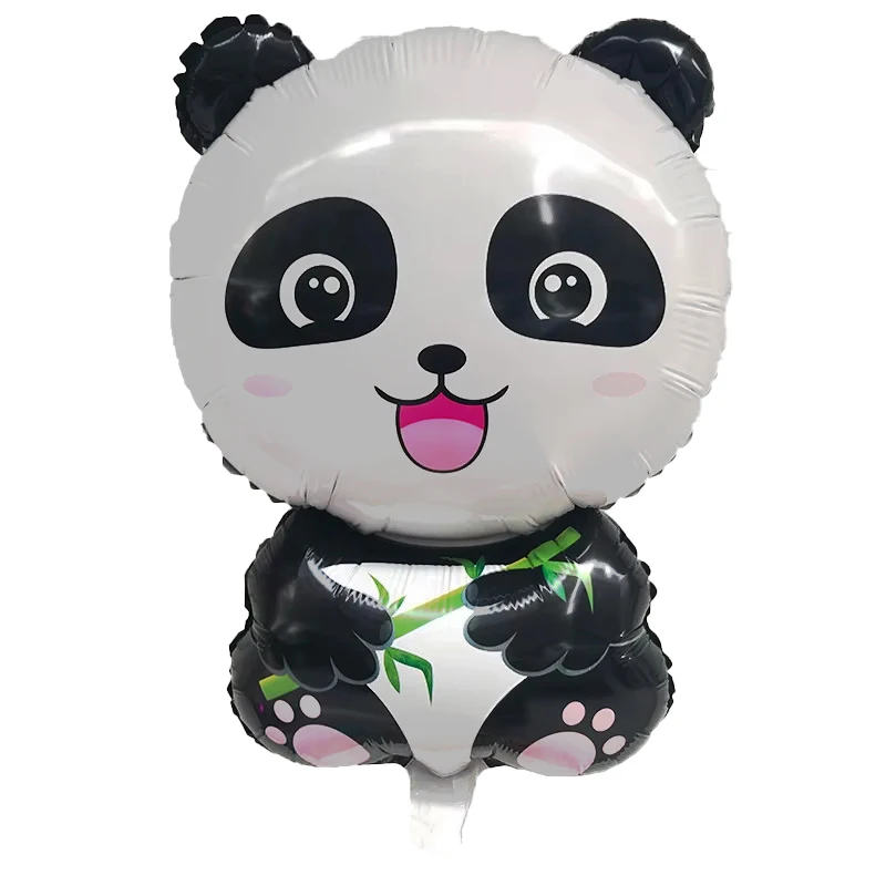 5Pcs Cartoon Panda Balloon Set Green Leaf Forest Theme Kids Birthday Party Decoration Eco-Friendly Kids Toys Balloons