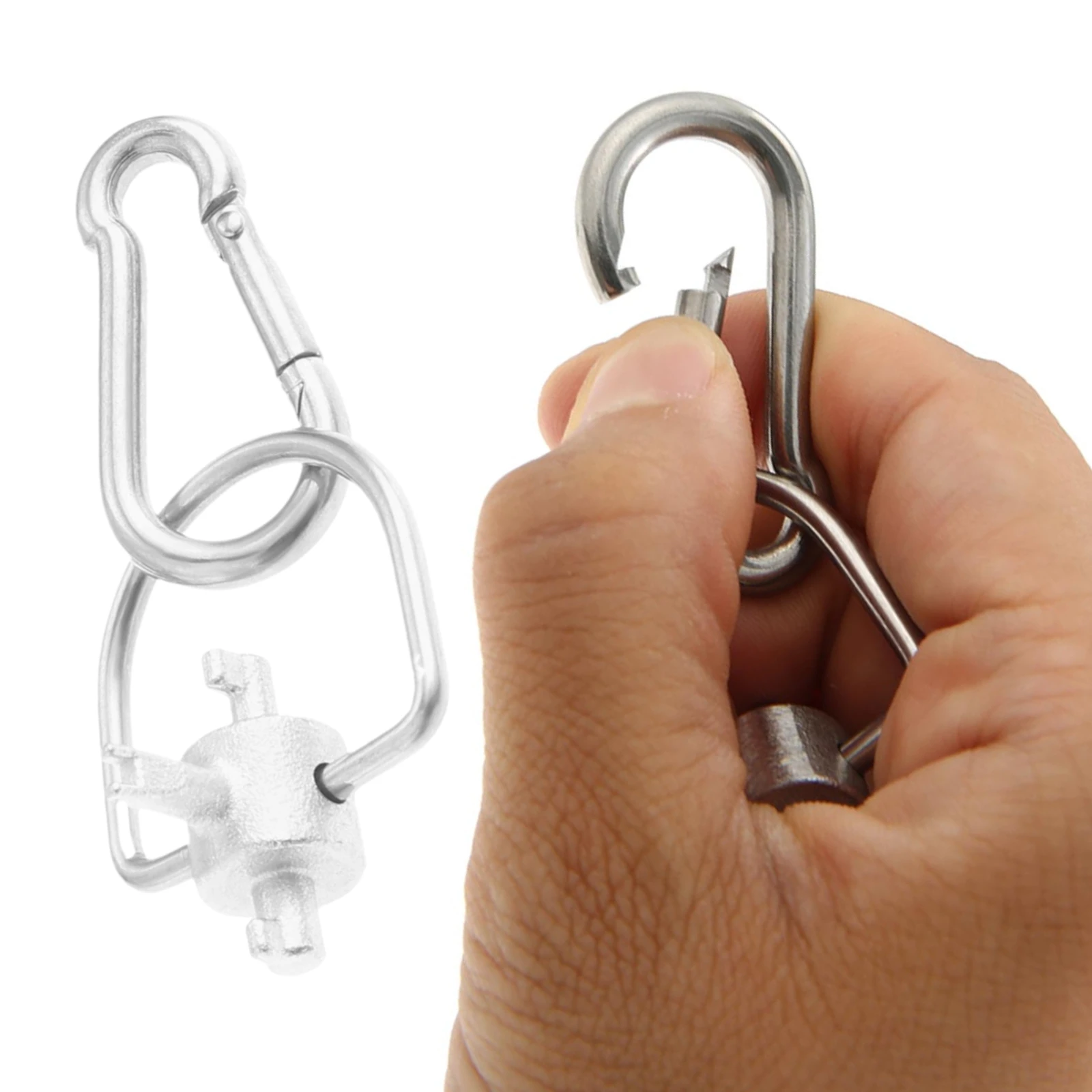 2Pcs Locking Cap Keys Fit R22 410A Refrigerants 304 Stainless Steel Triple Use Multi Key for Vacuum Caps HVAC Service Hand Tools