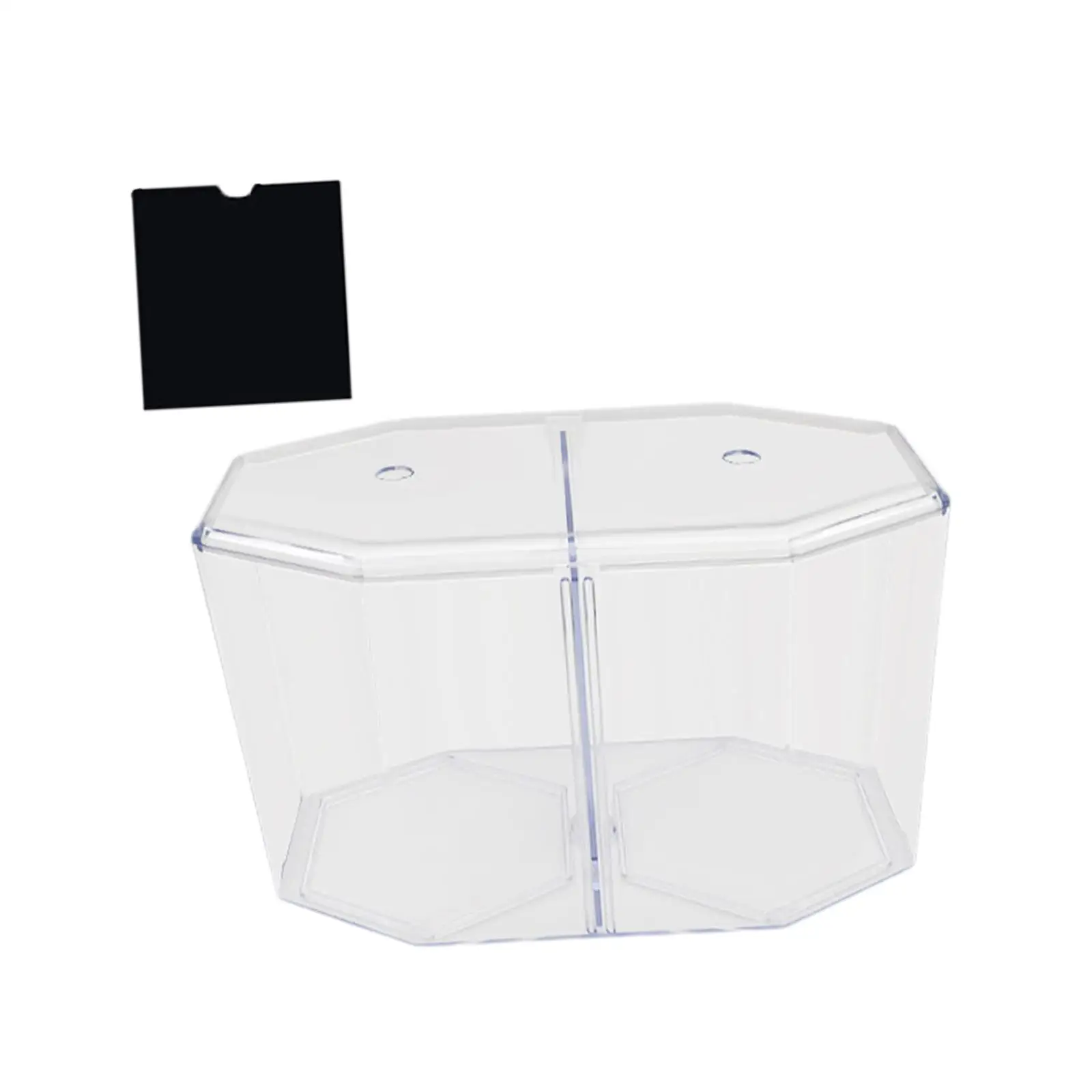 Mini Betta Fish Tank Mini Aquarium Tank Hatching Box Transparent Stackable Decoration Removable Dividers for Guppy Jellyfish