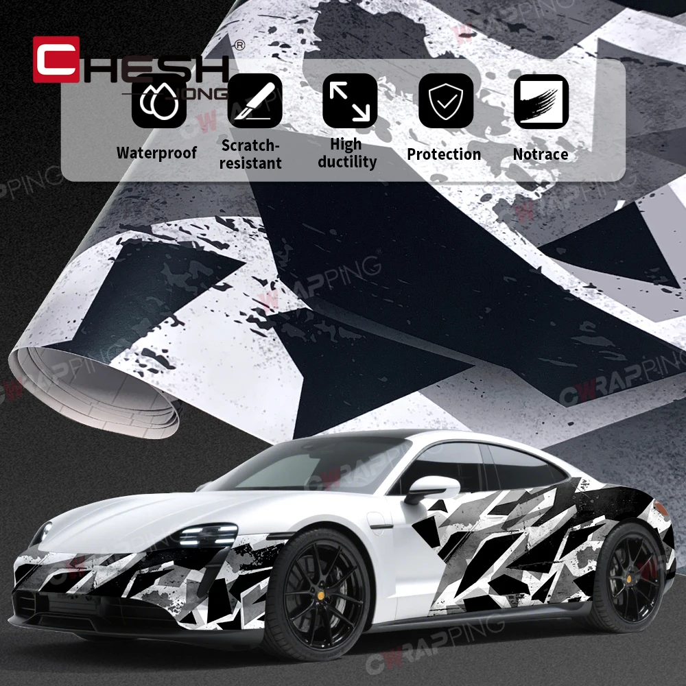 

Camouflage Vinyl Wrap Film Vehicle Decoration Motorcycle Stickers for Car Wrapping Tools Accessories Auto Body Covering Supplies