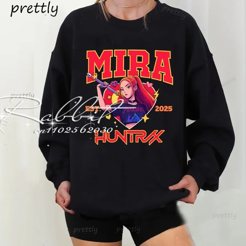 2025/26 الخريف/الشتاءNewFashionable MatchingKpopDevil Hunter الكبار والأطفال الوالدين والطفل قميص طويل الأكمام ضروري للارتداء