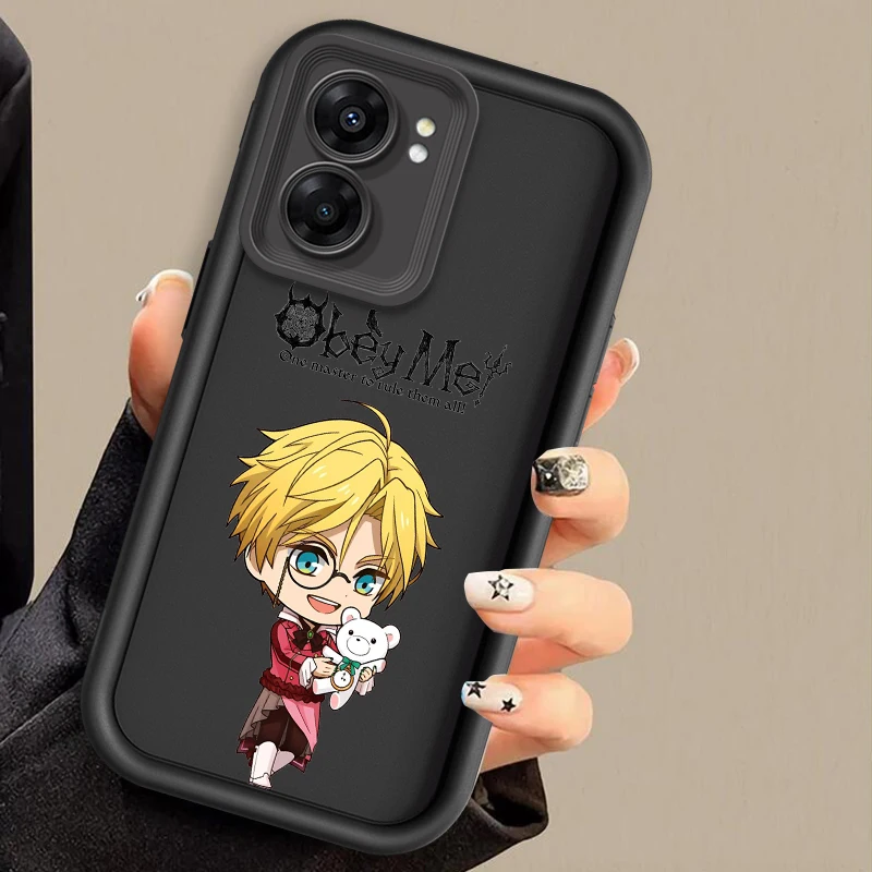 Obey Me Anime Cute Eye Ladder For OPPO Find X5 X3 A58 A57 A55 A53 A54 A92 A74 A78 A98 A16 A94 A76 A72 5G Cover Phone Case