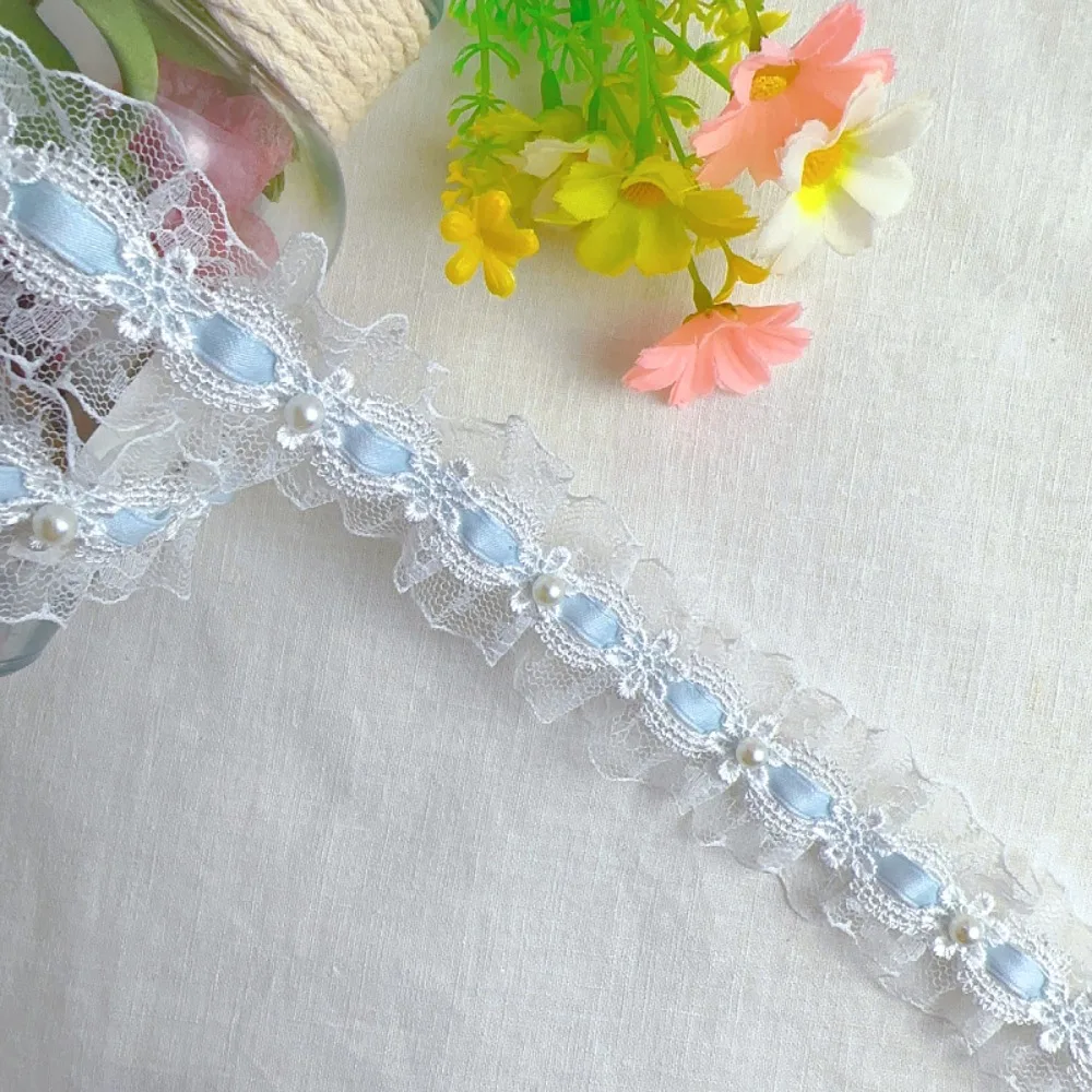 

Ткань из полиэстера для рукоделия: кружево с вышивкой бисером в стиле Лолита, цветочная вышивка, кружевная ткань для дома