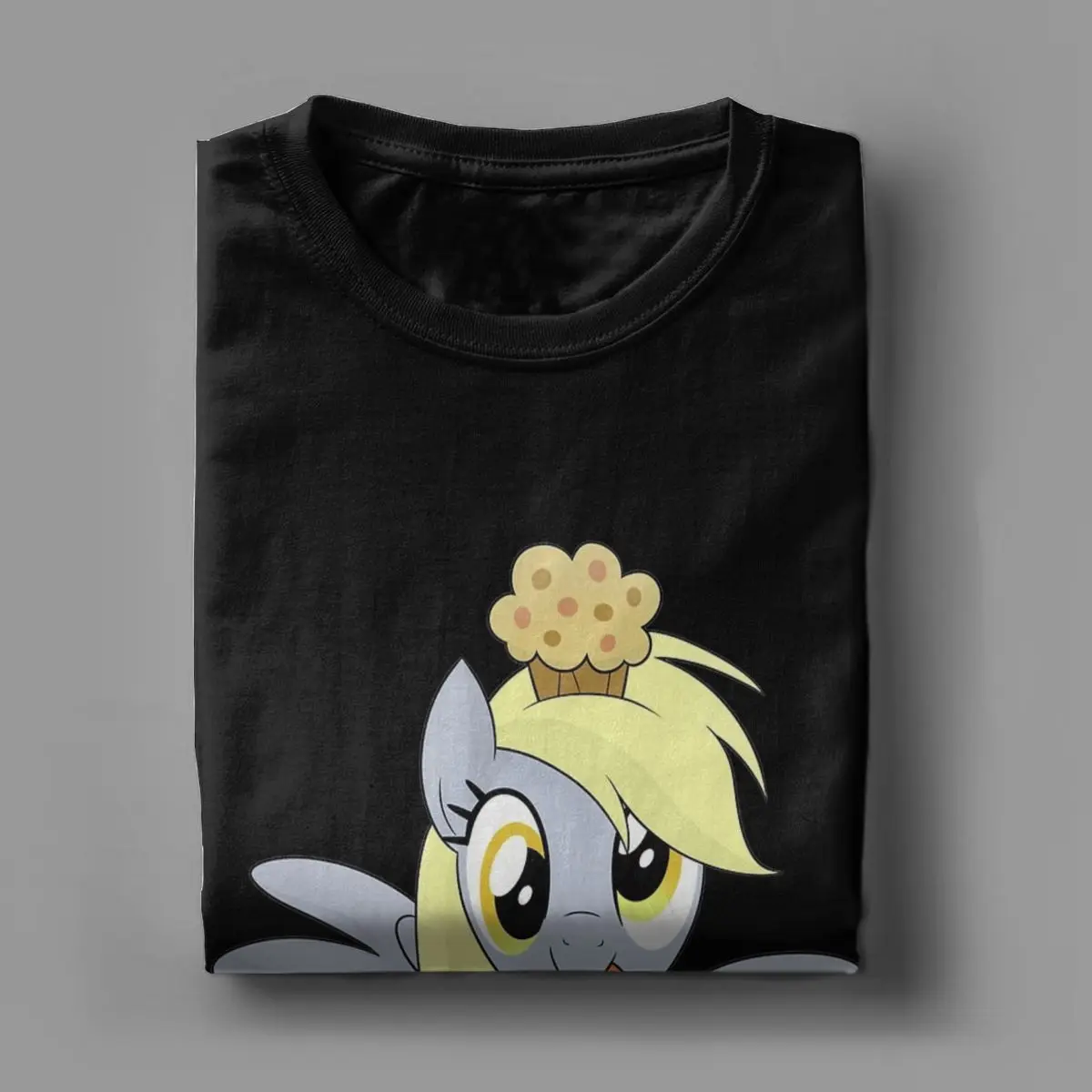 Funny Mlp Derpy Muffins Hooves Mlp T-Shirt for Men Round Neck 100% Cotton T Shirt Short Sleeve Tees Plus Size Clothing