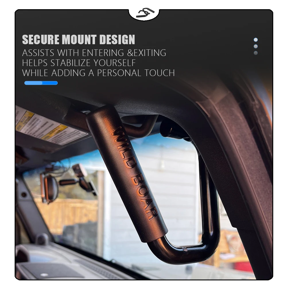 Rear & Front Grab Bar Steel Grab Handles FOR 2007 2008 2009 2010 2011 2012 2013 2014 2015 2016 2017 2018 Jeep Wrangler JK 4 Door