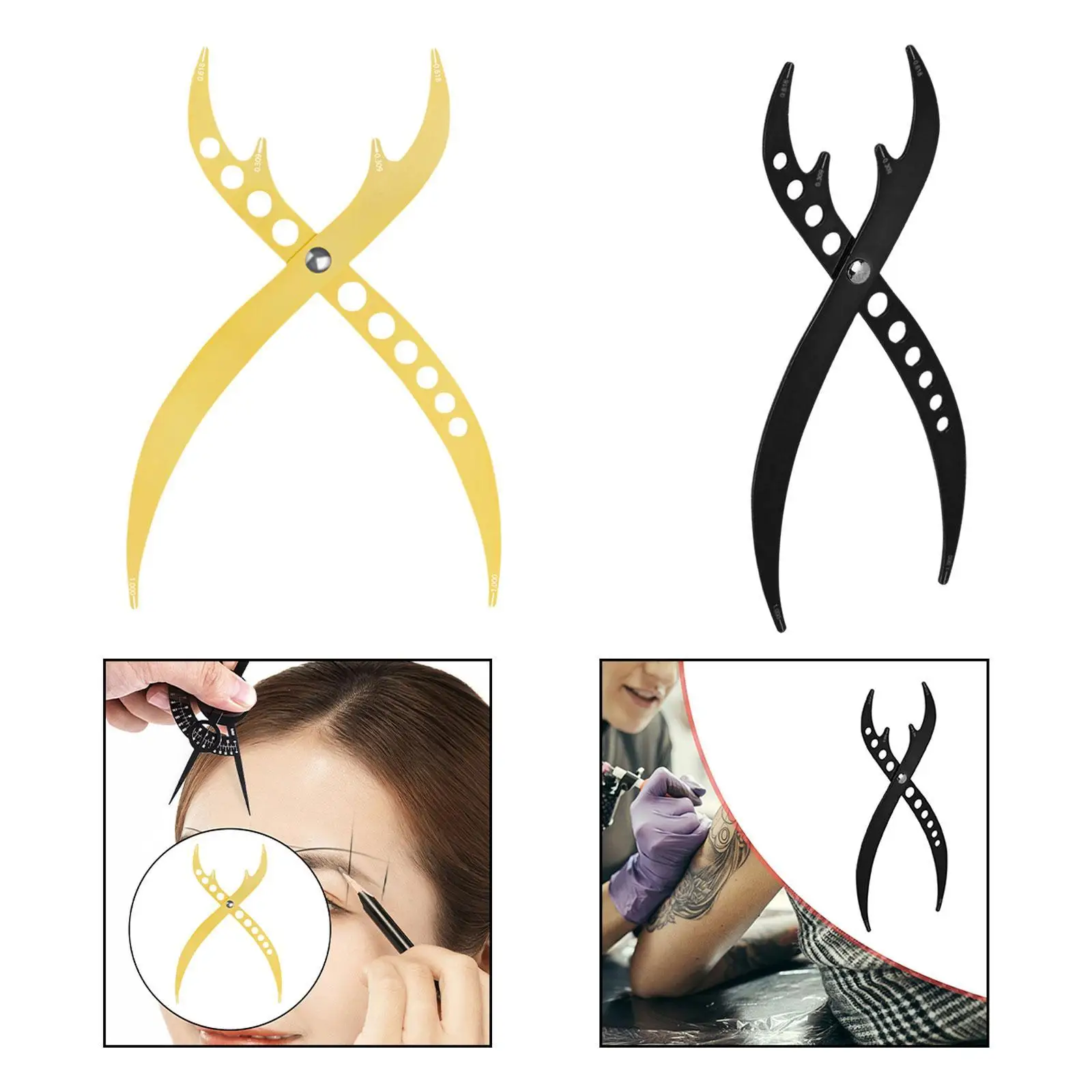 Eyebrow Stencil Ruler Balance Positioning Eyebrow Draw Eyebrow Makeup Assistant Tool for Girls Artists Salon Beginner Makeup