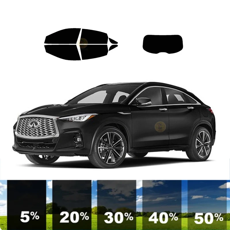 precut Removable Window Tint Film For Car 100% UVR 5%-35%VLT Heat Insulation Carbon ﻿For INFINITI QX55 4 DR SUV 2022-2023