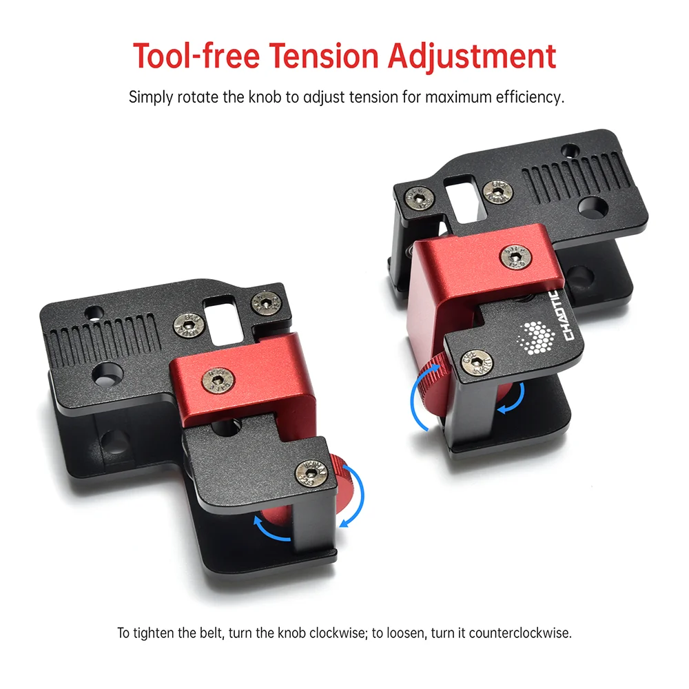 CHAOTICLAB CNC Tool-free XY-Axis Tensioner for For Voron2.4 R1 R2 250/300/350mm 3D Printers Precision CNC Molding