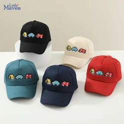 School Boy Baseball Hats Vehicles Excavator Embroidered Children Outdoor Summer Kids Caps for 2-8Years Baby Sports Hats Cotton