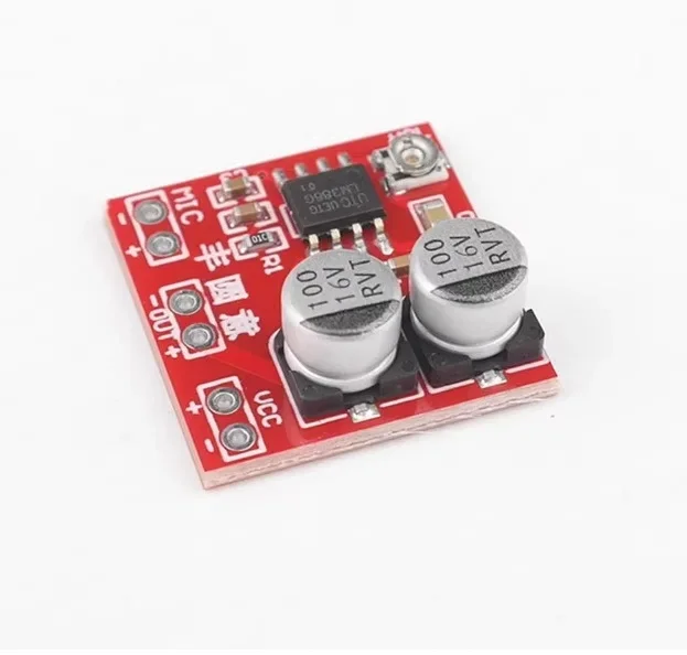 DC 5V-12V LM386 Electret Microphone Power Amplifier Board Gain 200 Times MIC Amp Operating Voltage: DC 4V-12V NEW