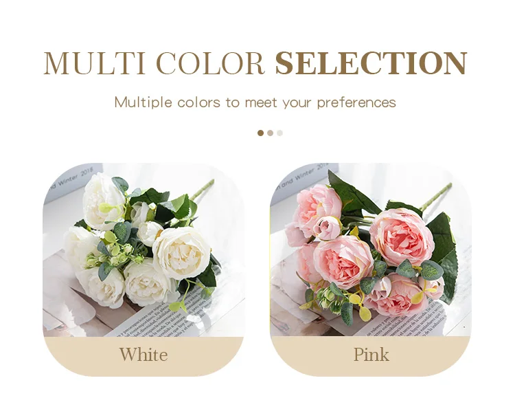 Künstliche Blumen Seidenrosen UV-Schutz für Draußen Hochzeit Party Brautsträuße Heim Garten Zimmer Hof Deko Günstige DIY Geschenkbox – Detail 16
