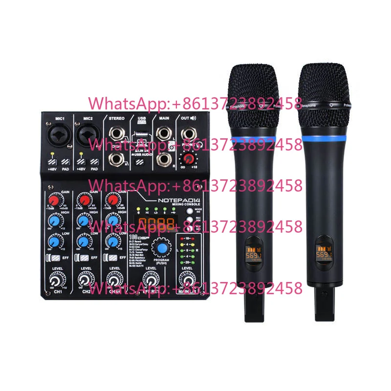 Professional OTG Dual Channel Audio Interface Mixing Console Wireless Sound Board System Audio Sound Cards for Music Live