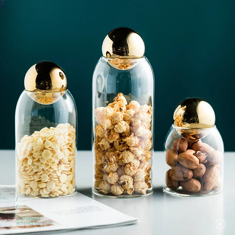 

Transparent Glass Sealed Jar Coffee Bean Storage Household Tank Cork Stopper Glass Bottle Storage Tank Multigrain Storage Tank