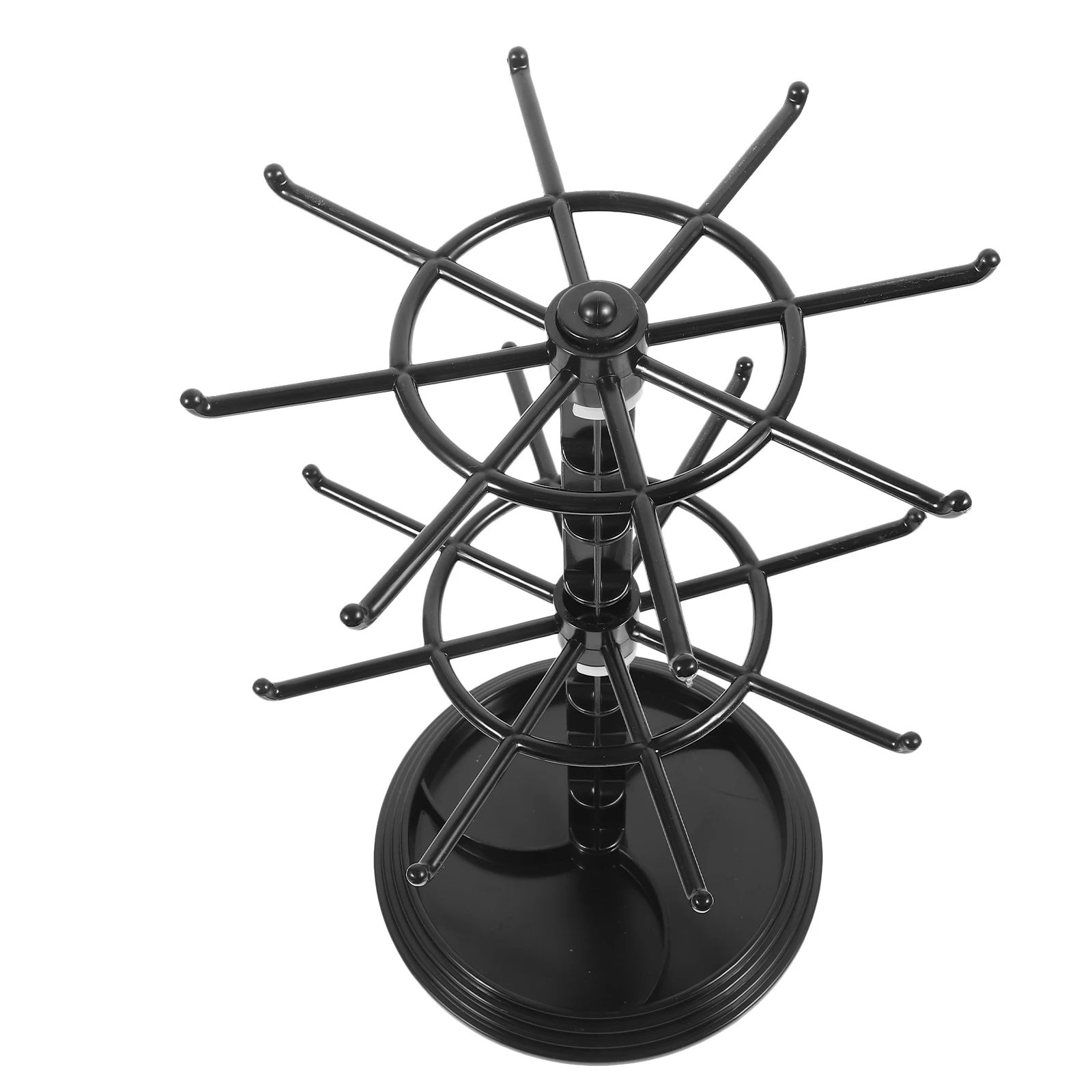 

2 Layer Necklace Holder Necklace Rack Rotating Keychain Display Jewelry Organizer Hair Tie Holder Storage Solution