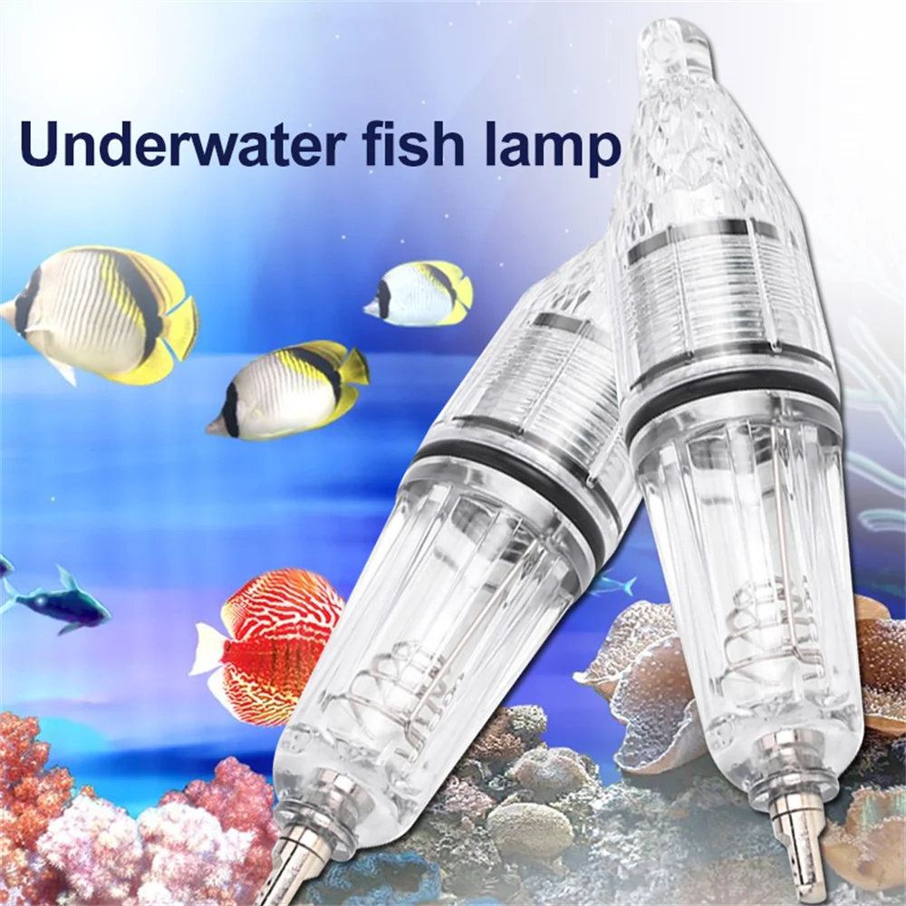 10Pcs/lot 12cm Deep Drop Underwater Fish Attracting Lure LED Fishing Flash Light Bait