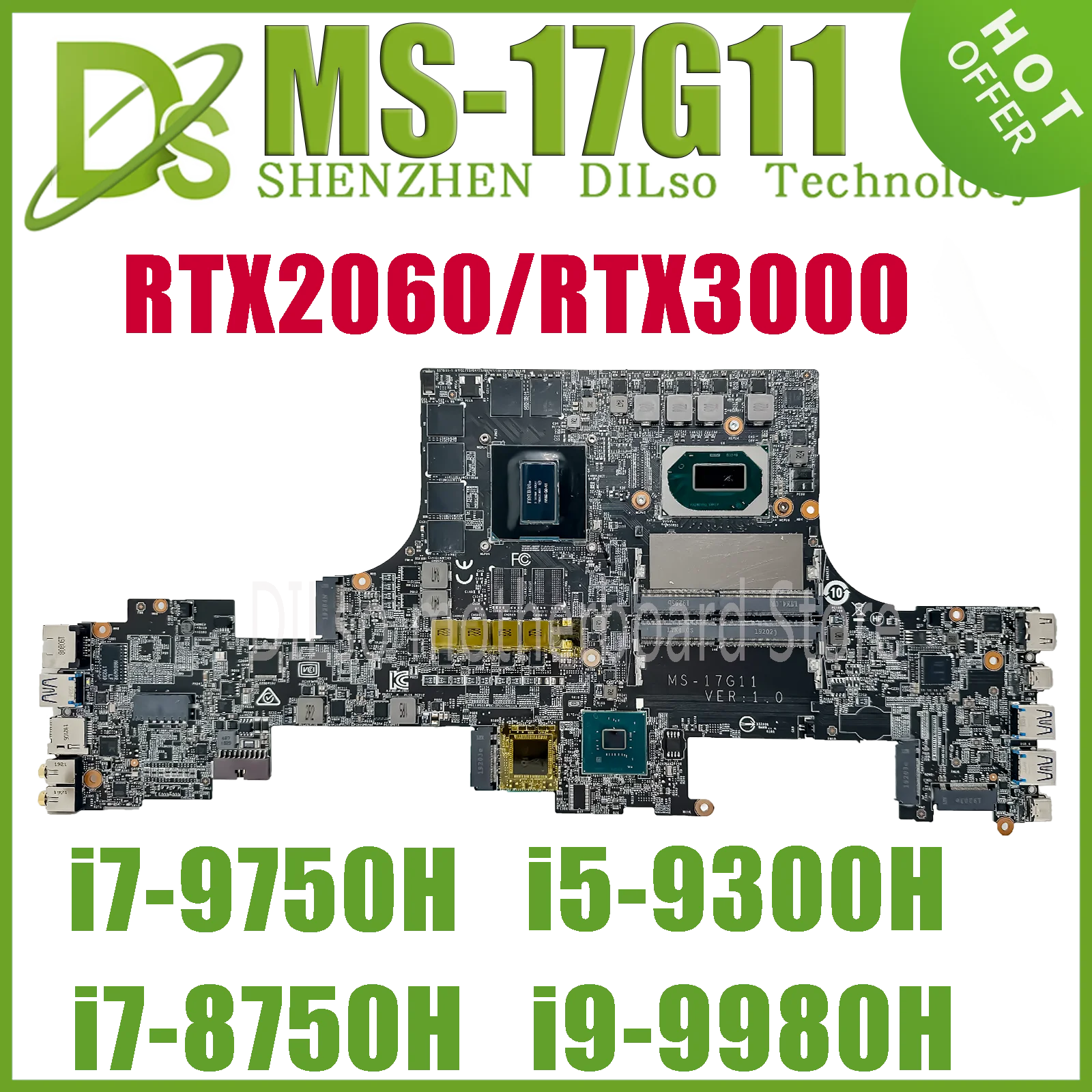 mainboard para msi gs75 stealth ms 17g1 laptop motherboard i78750h i9 9880h i7 9750h rtx2080 rtx2060 rtx2070 rtx3000 ms17g11 01