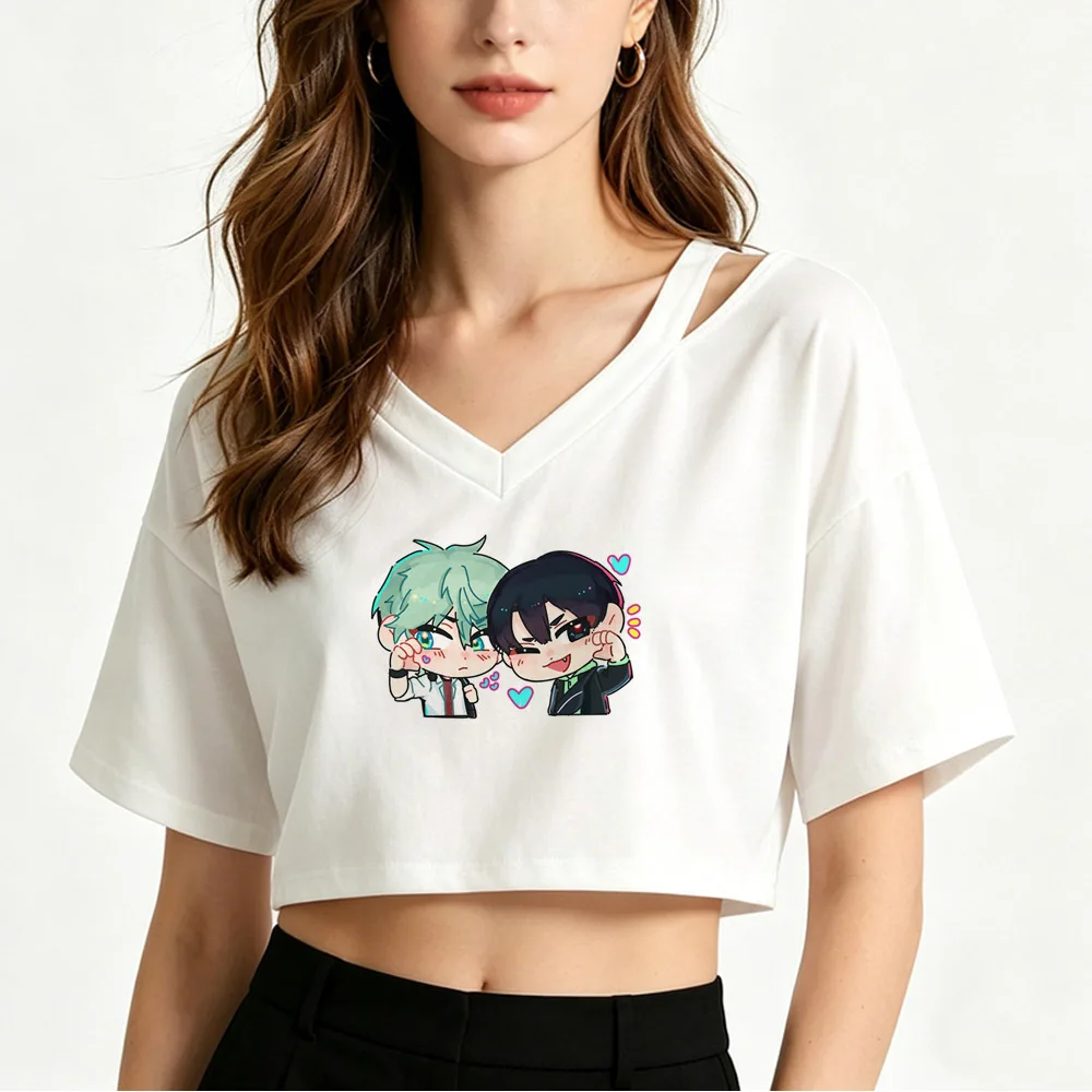 Alien Stage crop top feminino, estilo gótico japonês Harajuku, em liquidação, top fofo, camisetas jojifuku, anime japonês, kawaii, meme