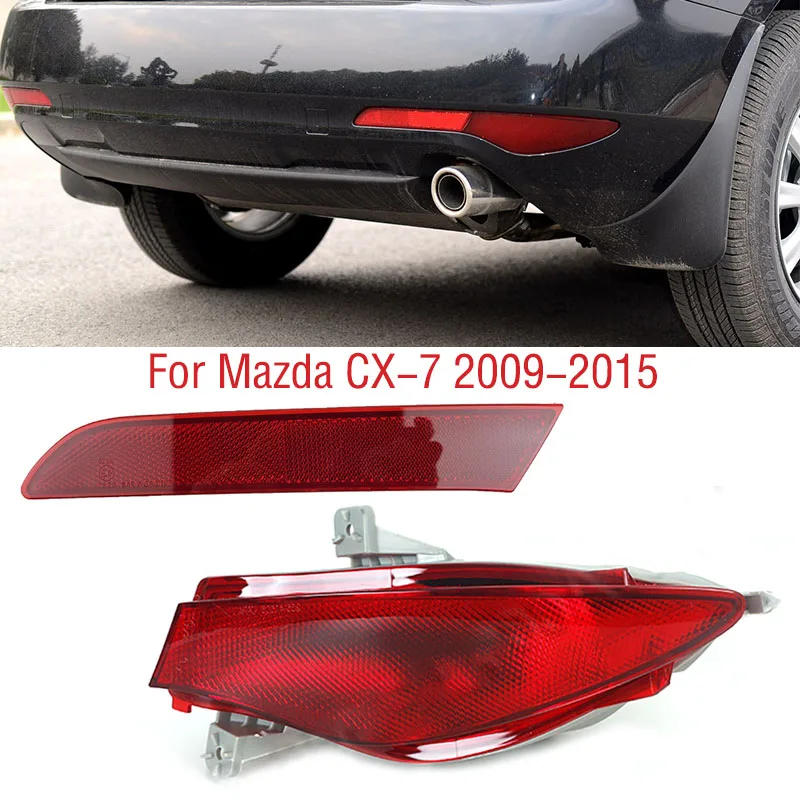 For Mazda CX-7 CX7 2009-2015 Car Rear Bumper Reversing Brake Light Tail Warming Signal Reflector Lamp Without Bulb