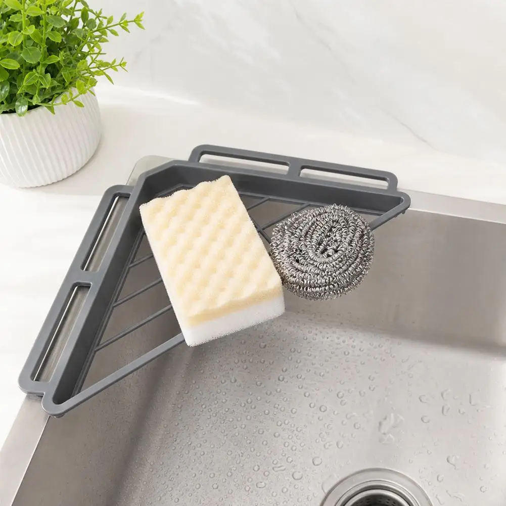 Kitchen Sink Water Filter Rack Triangular Sink Storage Rack Drain Rack Stainless Steel Storage For Bowls And Chopsticks