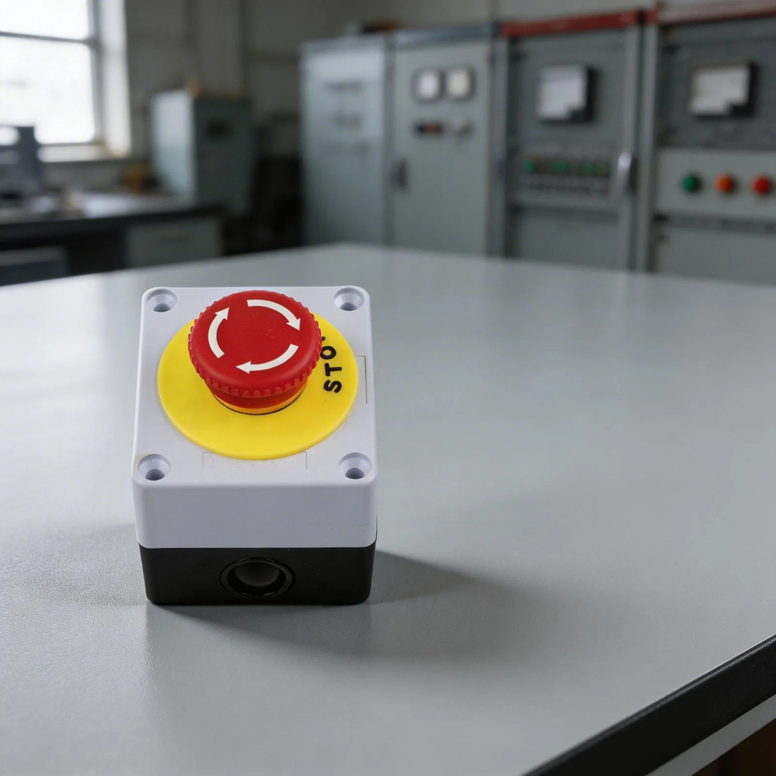 Efficiently Designed E Stop Mushroom Style Push Button Control Box Suitable for a Range of Industrial Applications