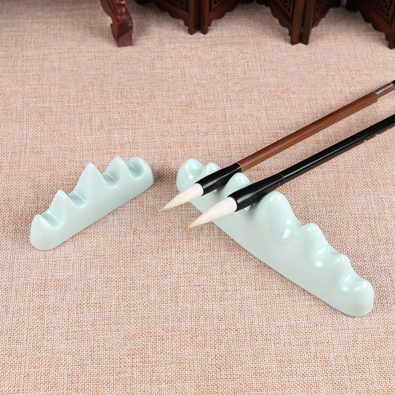 1 Pcs Ceramic Writing Brush Holder Chinese Calligraphy Pen Holder For Painting