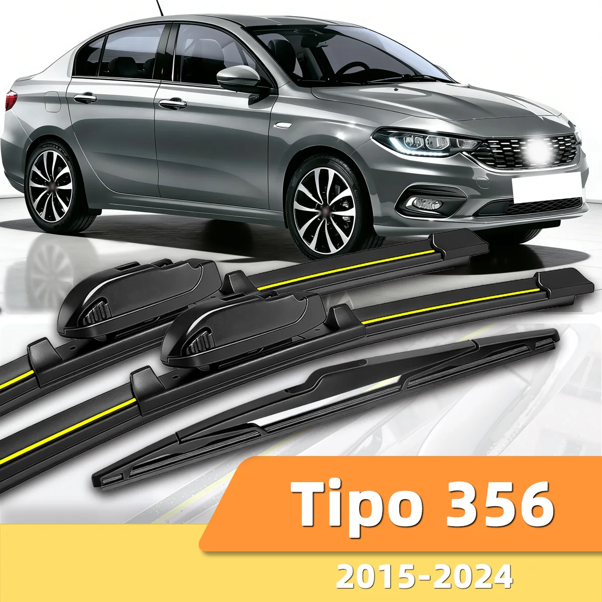 

3PCS Front And Rear Windshield Wipers Suitable For Fiat Tipo 356 2015-2024 Automotive Windshield Accessories
