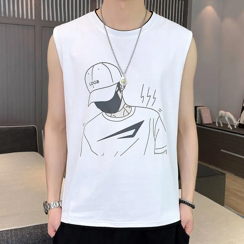 Mens Workout Running Casual Tank Top New Fitness Summer Fashion Singlet Quick Dry Vest Clothing Bodybuilding Sleeveless Shirt