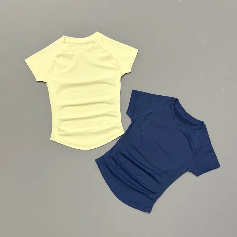 HISTELLO Kurzarm-Fitness-T-Shirt, schnell trocknend, schmale Passform, atmungsaktiv, nahtlos, für Training, Yoga, Fitness, Laufen, Freizeit, Sport – Detail 9