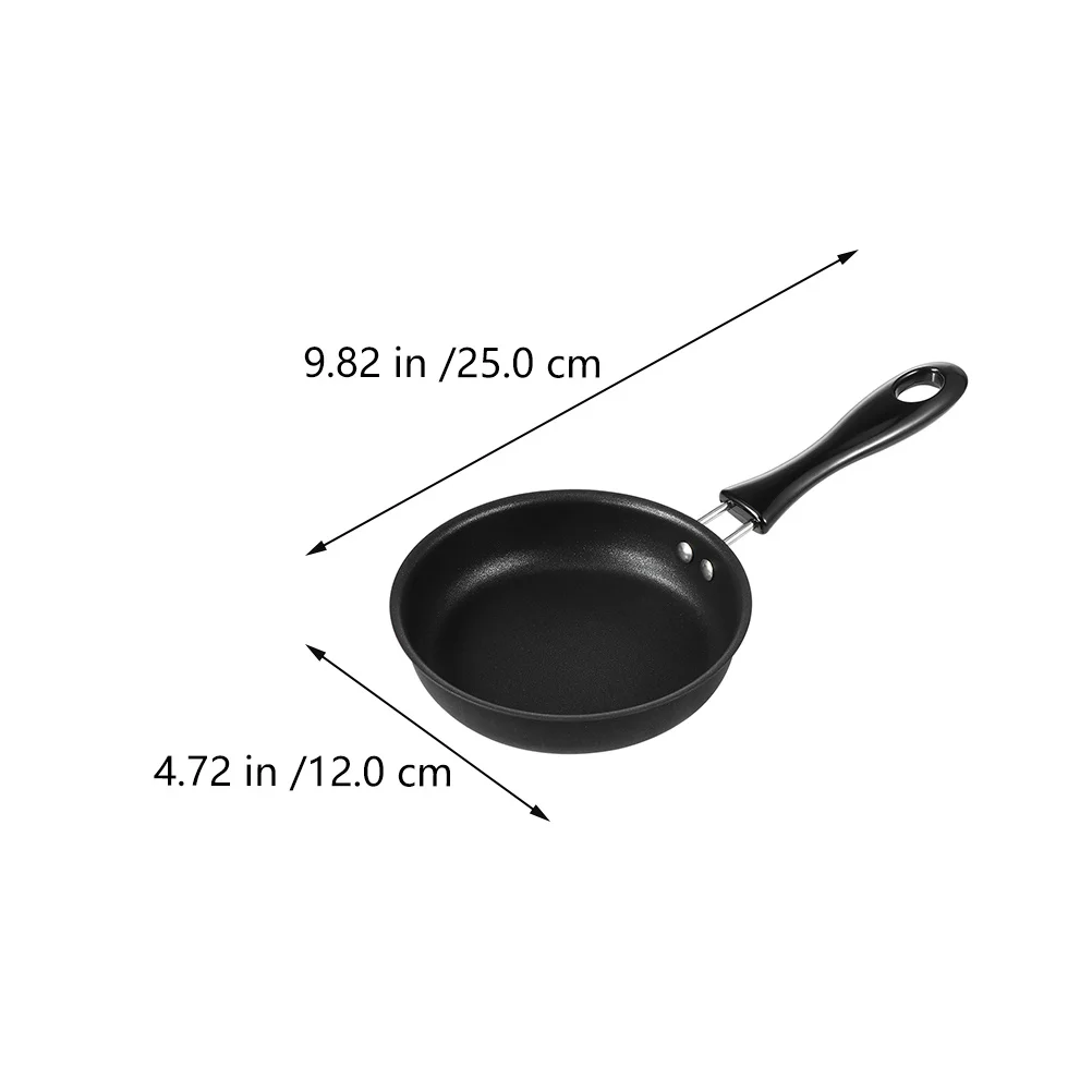 

2Pcs Nonstick Mini Frying Pan Iron Multi Functional Quick Even Heating Cooking Utensil Suitable for Family Black