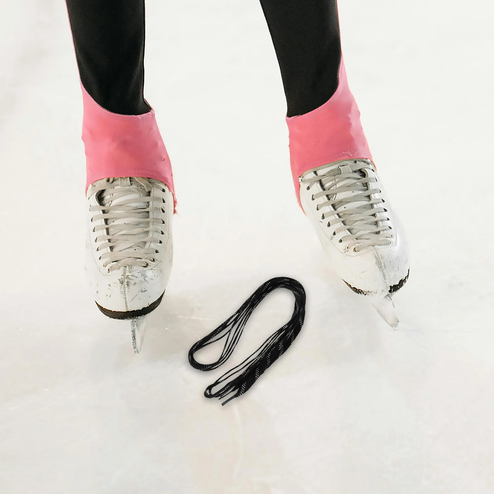 

1 Pair Ice Skates Laces Waxed Hockey Shoelaces Flat Durable For Figure Roller Skating Ski Boots Stylish Sports Accessories