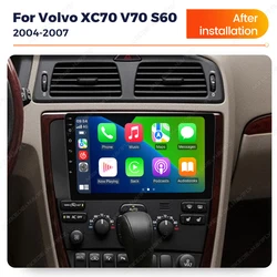 For Volvo XC70 V70 S60 2000 - 2009 9inch Car Radio Stereo Multimedia Player 4G LTE wifi GPS Navigation Wireless Carplay Stereo