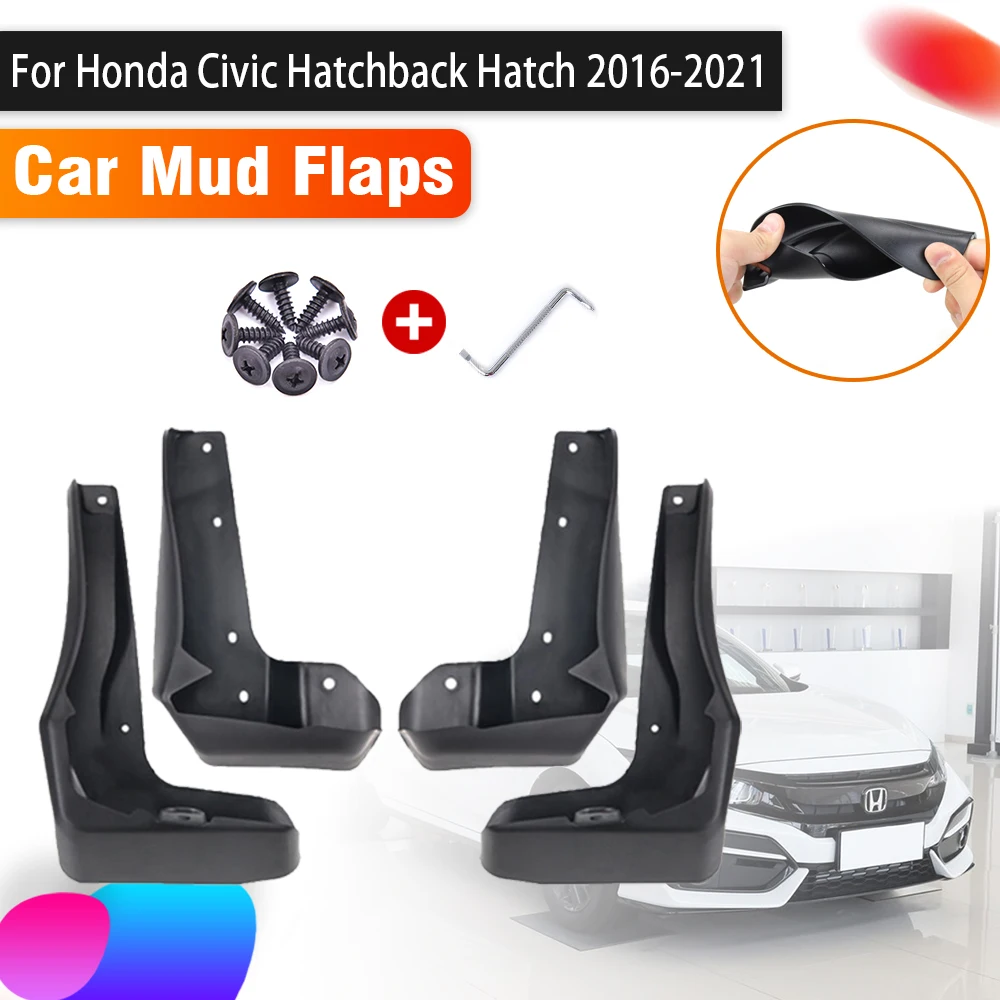 

Автомобильные брызговики для Honda Civic Hatchback Hatch 2016 ~ 2021 Брызговик спереди и сзади 4X Брызговики Автомобильные аксессуары Крылья с защитой от брызг