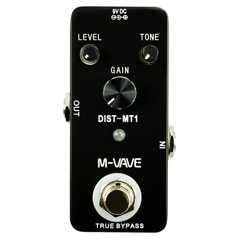 M-VAVE מיני יחיד Distortion-MT1 גיטרה אפקטים דוושות סוג דוושה עם קוביה עוקף אמיתי cavave מתכת מלאה
