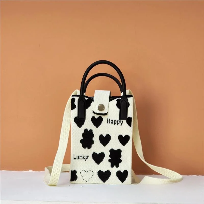 2025 New Knitted Bag Cross-Border Casual mat Sle ex Daily Use Versatile Knit Pouch without Brand Name