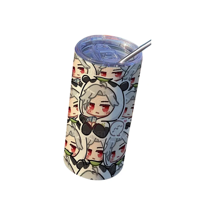 Love and Deepspace Anime Game Cos Sylus 2024 Cute 420ml Unisex Juice Milk Straw Thermos Cup Simple Christmas Gift