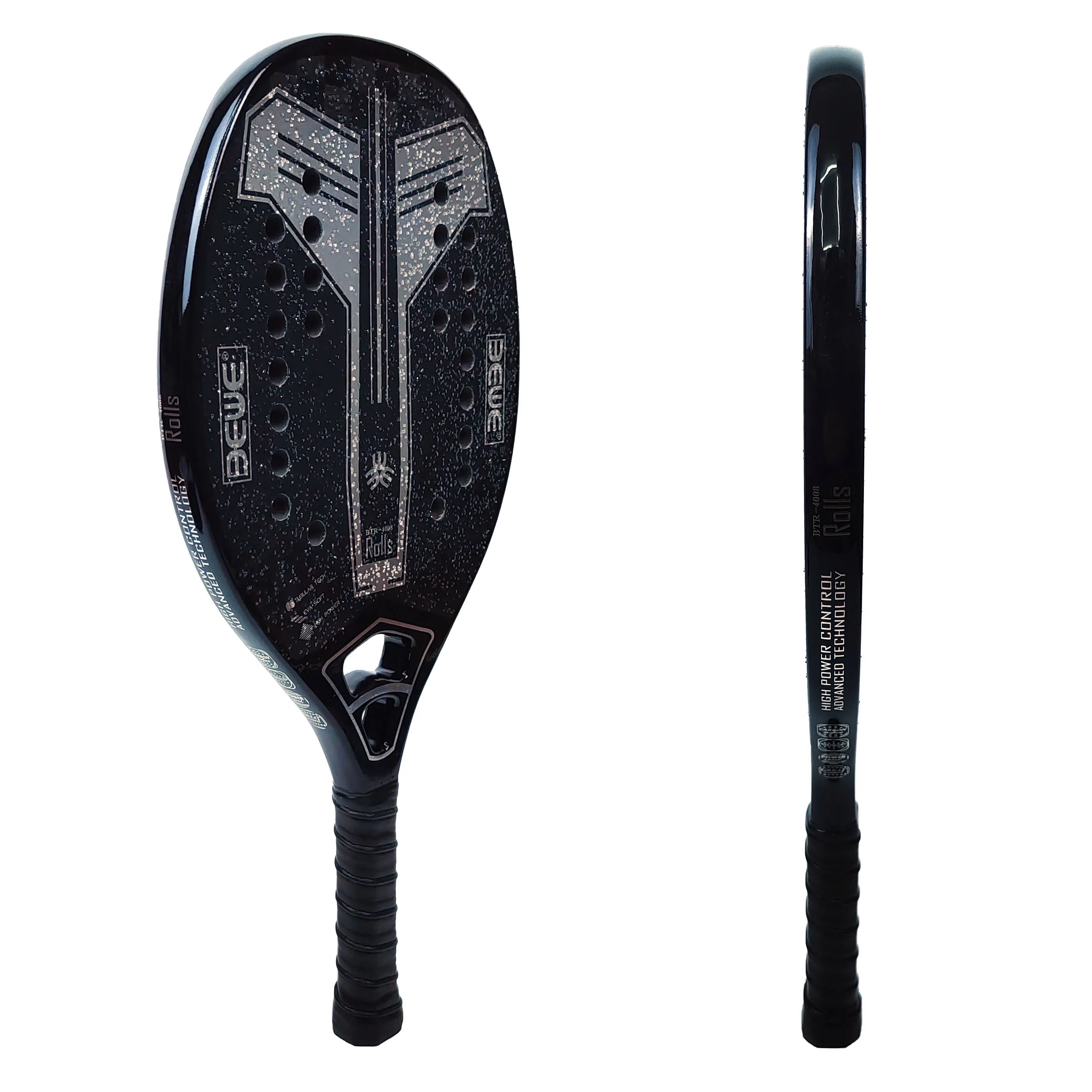 

STLFBTR-4008 Royce Customized Logo Effect High Quality 18K Carbon Beach Tennis Racket