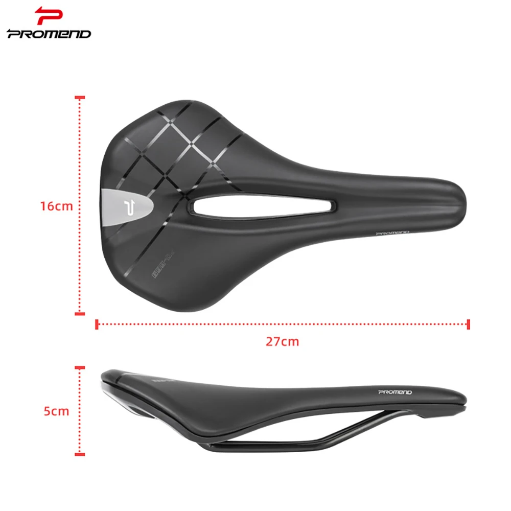 PROMEND-Mountain Bike Saddle, Hollow Breathable, Comfortable, PVC, Cooling, Leather Surface, Bicycle Accessories, SD-569