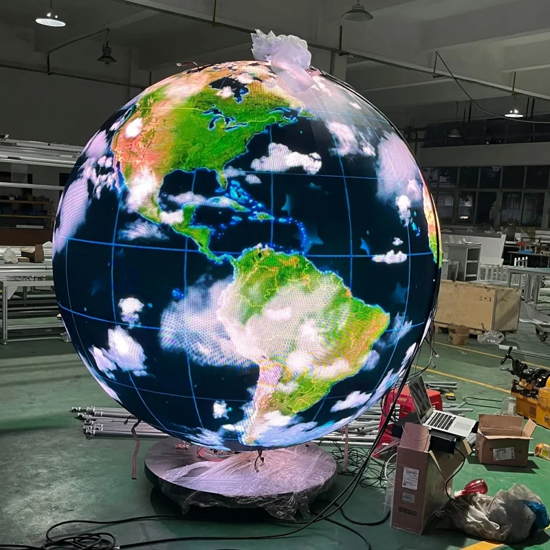 P1.8-P4 IP65 Waterproof 3840Hz High Refresh Custom Spherical LED Video Ball Screen Full Color Indoor Advertising Display