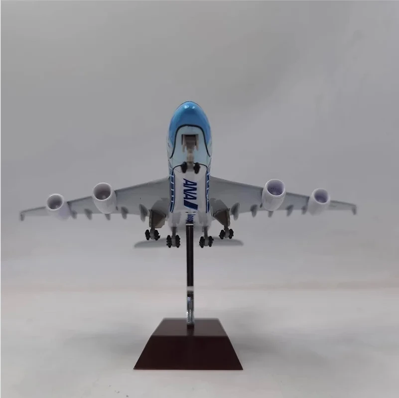 20 cm Air Japan ANA Airlines Flugzeug Modell Spielzeug Grün Cartoon Meeresschildkröte Airbus 380 A380 Airways Metalllegierung Druckguss Flugzeug – Detail 8