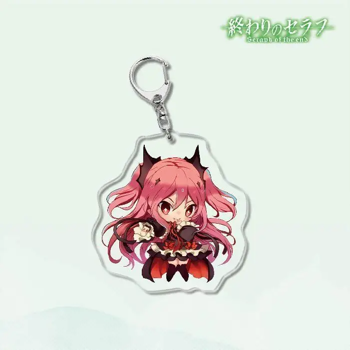 17 個終わりのセラフアクリルキーホルダーアニメミカエラ百谷キーリングバッグ車のキーペンダント子供のクリスマス誕生日ギフト