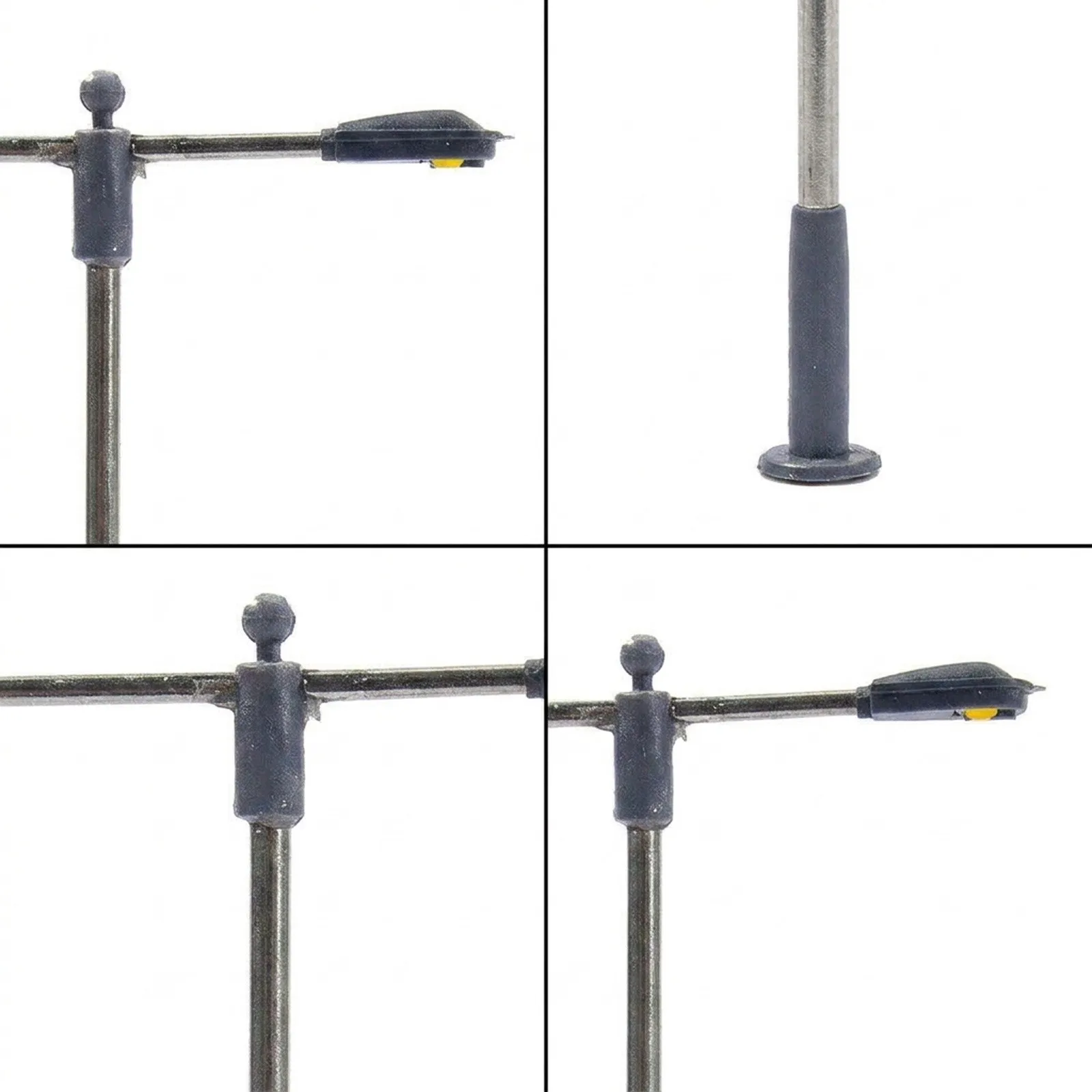 HO OO Scale 10pcs Model Street Lamp Height Adjustable 104mm 20mA Double Whip Lamps Flexible For Adults Steel Mast