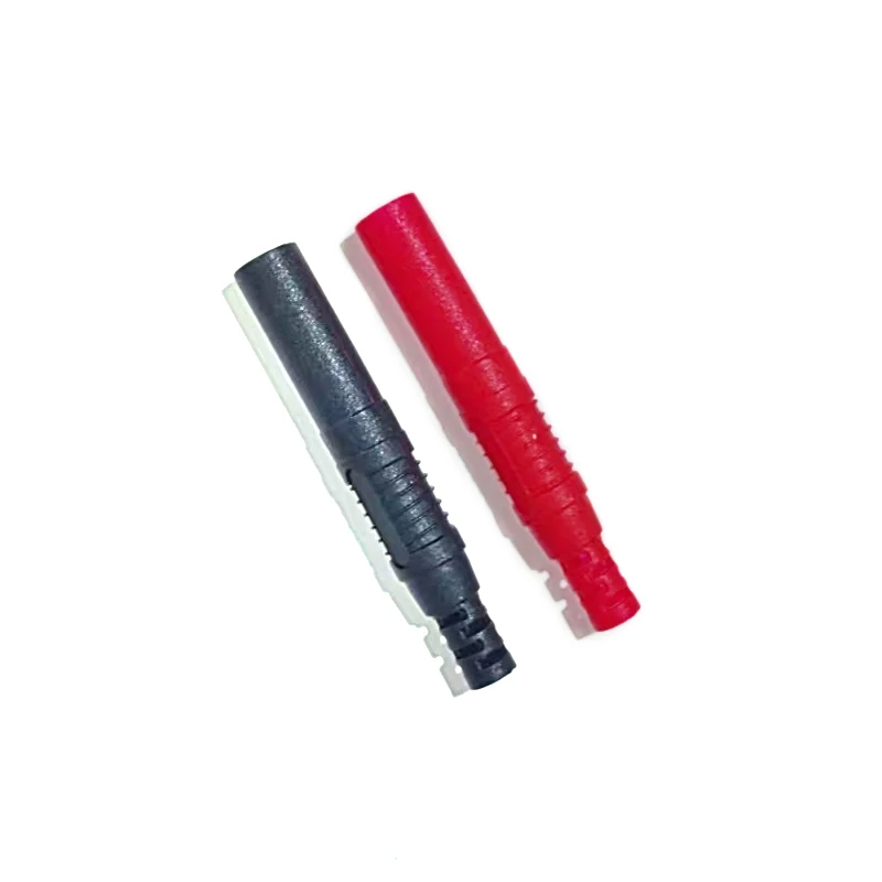 10 sztuk/zestaw proste izolowane bezpieczeństwo 4mm męski wtyk bananowy drut lutowane złącza DIY — zdjęcie 5