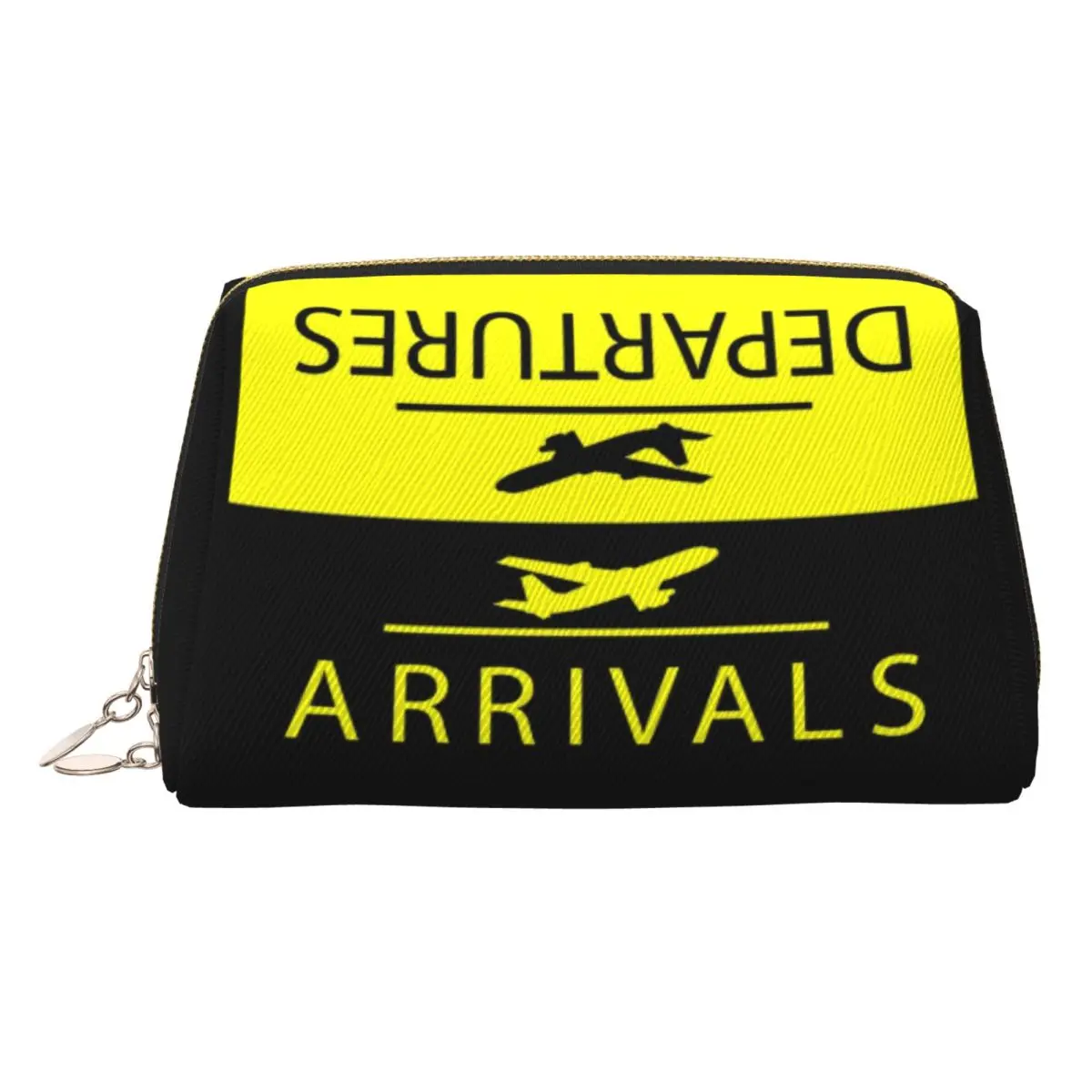 

Aviation Departures Arrivals Women Cosmetic Bag Travel Makeup Organizer Pouch Toiletry Storage Dopp Kit Case